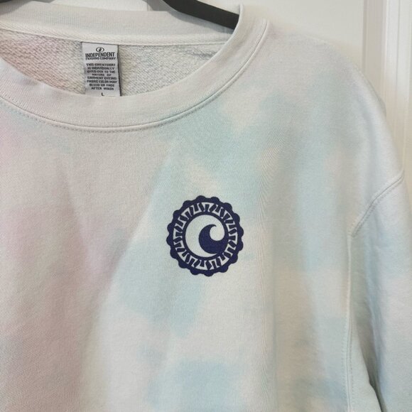 Cisco Brewers Tie Dye Skull Surfer Crewneck Pullover - Size Large - Picture 3 of 5